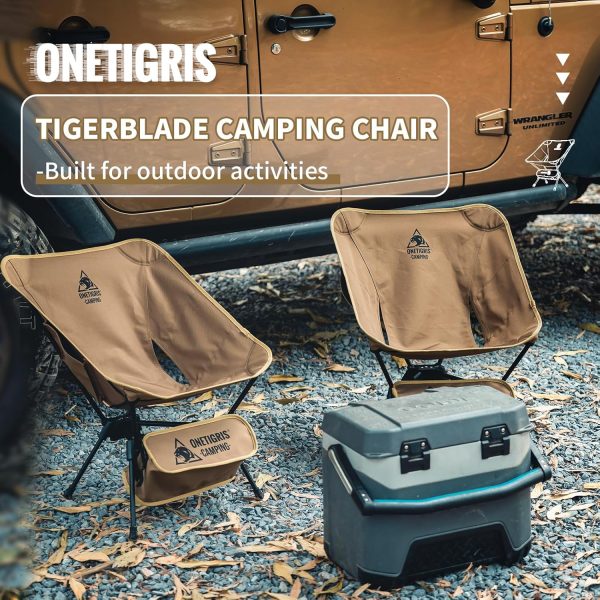 OneTigris Tigerblade Camping Chair, Lightweight Folding Backpacking Hiking Chair, Compact Portable 330 lbs Capacity - Image 4