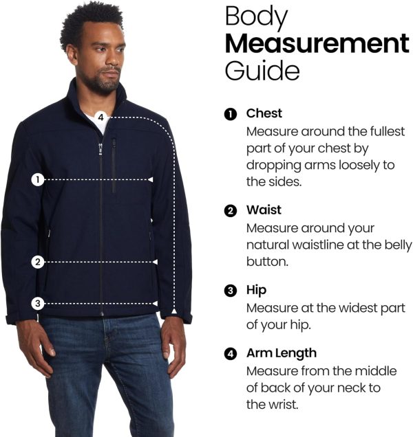 Midweight Soft Shell Jackets for Men - Men’s Water Resistant Windbreaker with Stand Collar (S-3XL) - Image 6